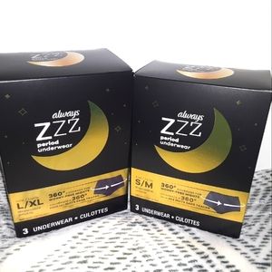 NEW! Always ZZZ (period underwear) set